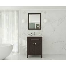 Bathroom Furnitures Laviva Laviva Wimbledon Vanity Brown with White Carrara Marble Top