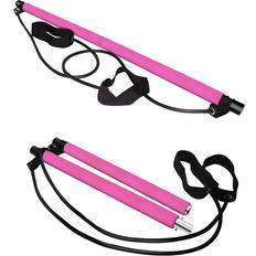 Zummy Pilates Bar Stick Resistance Band for Portable Home Fitness