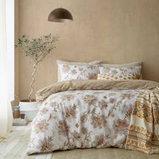 Pineapple Elephant Sahara Floral Duvet Cover Brown