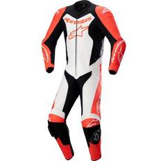 Röda Motorcykelställ Alpinestars GP Force Lurv 1 PC MC-Skinnställ - Röd/Fluo/Vit/Svart
