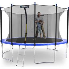 Trampoline KINETIC SPORTS Outdoor Trampolin mit Sicherheitsnetz TÜV Rheinland Blau 400 cm Ø 400 cm, Blau-4