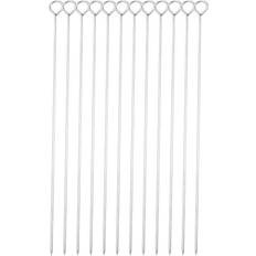 BBQ Accessories HONSHEN 12 Inch Barbecue Skewers, Stainless Steel BBQ Skewers, Kebab Kabob Skewers