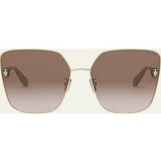 Bvlgari Solbriller Bvlgari Butterfly Style Solbriller Med Slange Detaljer - Gul