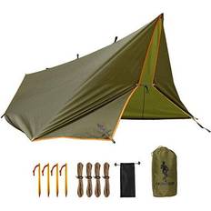 FREE SOLDIER Waterproof Portable Tarp Multifunctional Outdoor Camping Traveling Awning Backpacking Tarp Shelter Rain Tarp Brown