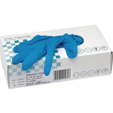 Draper Nitrile Gloves, Medium, Blue Pack of 100