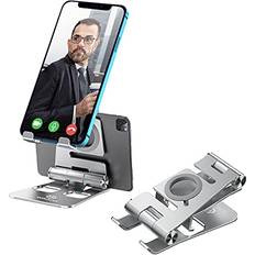 Mobile Device Holders WixGear Cell Phone & Tablet Stand, 3 in 1 Foldable Aluminum Tablet Stand & Cell Phone Stand, for Desktop Holder, and for Apple Watch with Anti-Slip Base