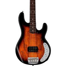 Sterling By Music Man Stingray RAY34 spalted maple 3-tone sunburst basse électrique