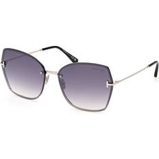 Tom Ford Solbriller Tom Ford Nickie Sunglasses - Shiny Palladium Silver