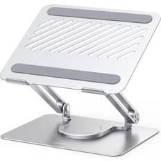 Ugreen Laptop Stand for Desk with 360° Aluminum Rotating Base Laptop Holder Adjustable Compatible with MacBook Pro Air Stand, Ergonomic Laptop Riser Computer Holder up to 17.3 Inch Laptops, Silver