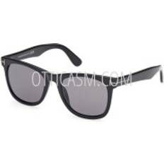 Solbriller Tom Ford FT1099-N Kevyn Polarized Solbriller Acetat - Shiny Black