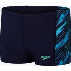 158/164 Badehosen Speedo Boy's HyperBoom Panel Aquashort - Navy/Green