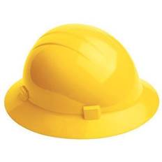 EN 343 Protective Gear ERB SAFETY 20005 Full Brim Hard Hat, Type 2, Class E, Ratchet (4-Point) Yellow