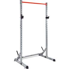 Sunny Health & Fitness Squat Rack Stand for Bench Press, Multifunction Power Cage with Adjustable Pull Up Bar for Home Gym SF-XF922059,Grey