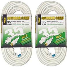 prime wire & cable ec883627 35-foot 16/3 sjtw patio and deck extension cord, white, 2-pack