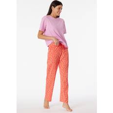 Damen - Rot Schlafanzüge Schiesser Pyjamahose Rot Relaxed für Damen