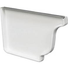 Amerimax White 4 In. Galvanized Left Gutter End Cap 1 Each