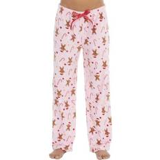 Dame - Rosa Pysjamaser Slumber Party Womens/Ladies Christmas Gingerbread Pajama Bottoms