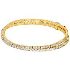 Michael Kors Precious Double Wrap Tennis Bracelet- Gold/Transparent