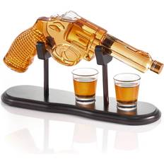 Leak-Proof Whiskey Carafes Craftgen Gun with Glass Whiskey Carafe 0.08gal