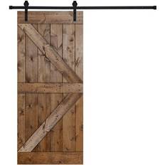 Akicon Paneled Wood Barn Door with Hardware Kit (x)