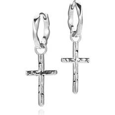 Rustfri stål Øreringe Samie SAMIE Cross Earrings Rustfrit Stål