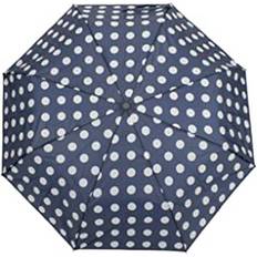 Umbrellas KAV Ladies Penny Spot Supermini Umbrella-for Rain and Sun ProtectionWHITE SPOT