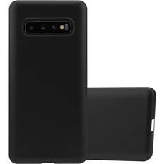 Cadorabo METALLIC BLACK Case for Samsung Galaxy S10 PLUS Cover Matt Metallic Protection TPU Silicone Gel Back case Black