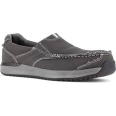 Rockport Work Men's Langdon Safety Toe Casual Work Slip-On Industrial Shoe, Charcoal