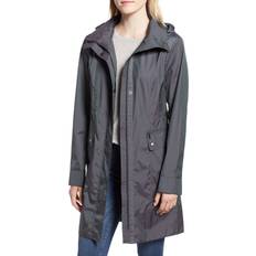 Cole Haan Women's Packable Raincoat Gunmetal