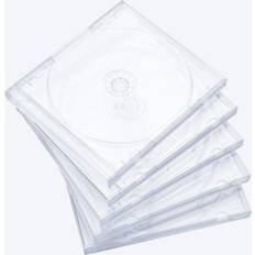 Optical Storage Maxtek 10.4 mm Standard Single Clear CD Jewel Case with Assembled Clear Tray, 25 Pack