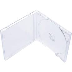 Optical Storage Maxtek 10.4 mm Standard Single Clear CD Jewel Case with Assembled Clear Tray, 50 Pack