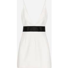 Dolce & Gabbana Clothing Dolce & Gabbana Off-White Bow Minidress IT