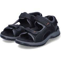 Rieker Herre Sko Rieker Sandal I Sort Skind - Sort