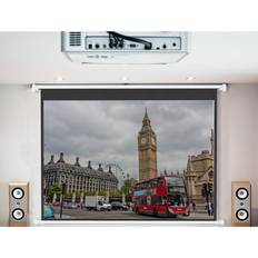 Living and Home 120 in Motorized Electric Projector Screen 4:3 16:9 Cinema Office Remote HD Remote