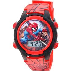 Accutime Kids Marvel Spider-Man Digital Plastic for Boys & girls with LcD Display, RedBlack Mode
