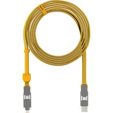 Rolling Square inCharge XL 6-in-1 Multi Charging Cable, Portable USB and USB-C Cable with 100W Ultra-Fast Charging Power, 10 Ft/3m, Summit Yellow