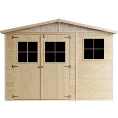Timbela Wooden Garden Shed Apex Shiplap 17x11 ft