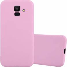 Cadorabo CANDY ROSA, Samsung Galaxy J6 2018 Eu J600 Case for Samsung Galaxy J6 2018 Cover Protection TPU Silicone Gel Back case Pink