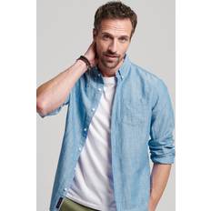 Lino - Uomo Abbigliamento Superdry Studios Linen Button-down-Hemd - Bleu