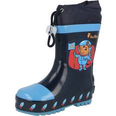 34½ Botas de agua Playshoes Botas de lluvia 'Die Maus Weltraum' - Marino/Azul Claro/Naranja/Rojizo