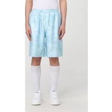 Versace Men Shorts Versace Blue Barocco Shorts IT