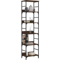 vidaXL Engineered Wood Brown Oak Book Shelf 188.5cm