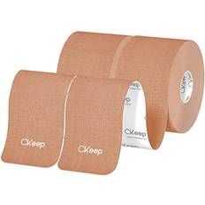 Kinesiology Tape CKeep CKeep Uncut Kinesiology Tape2 Rolls Original Cotton Elastic Premium Athletic Tape,Latex Free Hypoallergenic, 2inch x 16ft, Beige