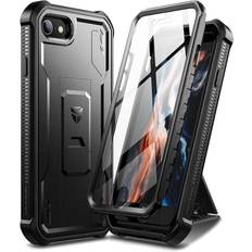 Mobile Phone Accessories Dexnor Dexnor iPhone SE Case 2022/2020 iPhone 8 Case, iPhone 7 Case [Built in Screen Protector and Kickstand] Heavy Duty Military Grade Protection Case for iPhone 8/7/ SE 3rd & SE 2nd Gen Black