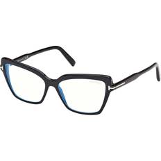 Glasses & Reading Glasses Tom Ford FT5948-B Blue-Light Block 001 Women’s Black Size Free Lenses HSA/FSA Insurance Blue Light Block Available