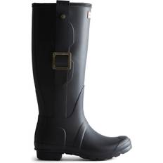 Ante Botas de agua Hunter Original Tall Buckle Negro Mujer - Black