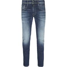 Replay slim fit anbass jeans dark blue Replay Anbass Hyperflex Dust Wash Jeans Dark Blue W31L34