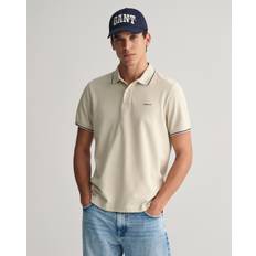 Gant Beige Polo Shirts Gant Men Tipped Piqué Polo Shirt