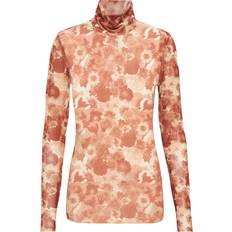 Orange - Rollkragenpullover Ganni Floral Turtleneck Top -