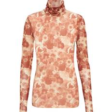 Orange - Polotrøjer Sweatere Ganni Orange Printed Turtleneck - Marsala